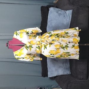 Davi & Dani Lemon Casual Dress Size L